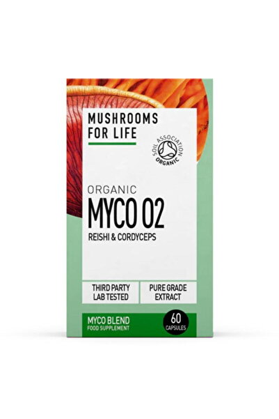 MushroomsForLife Myco O2 Reishi si Cordyceps 800mg Pure Grade Extracts /Bio 6...