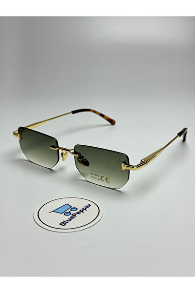 BluePepper Tomsel Sunglasses t Detailled Frameless Metal Handle Uv400 Protect...
