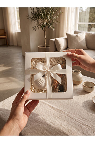 LALEZEN HOME Hediye kutulu Seramik Buhurdanlık & esans & tealight mum & terap...