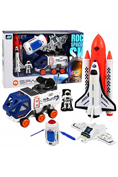 LeanToys Set Spațial Rachetă Sondă Orbitală Dronă Astronaut Satelit Vehicul
