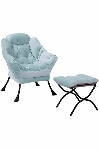Garvee Spacious Lounge Chair Set with Removable Cushion - Metal Frame, Soft F...