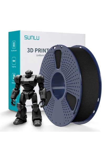 Sunlu Filament PETG de mare viteză, negru mat, 1.75mm, 1kg, pentru imprimantă 3D