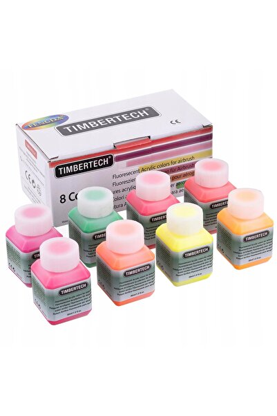 Fengda FARBY FLUORESCENT Acrilic 30ml x 8 culori pentru Aerografe Modelism
