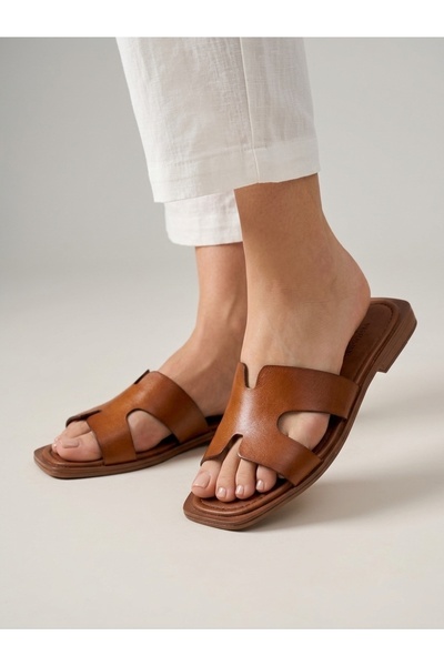 Rüya Shoes شبشب نسائي من الجلد الطبيعي اليومي
