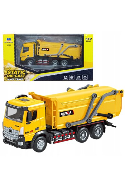 LeanToys Model realist de camion de gunoi din metal turnat sub presiune, scar...