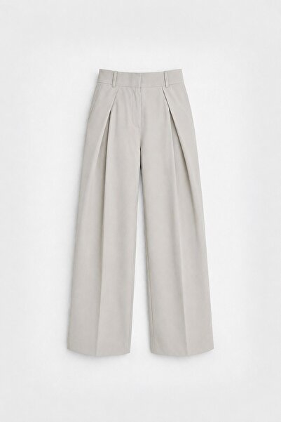 Antioch Stone Pleated Women's Trousers