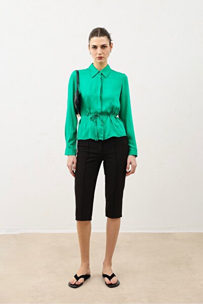 Antioch Green Waist-Tie Women's Shirt
