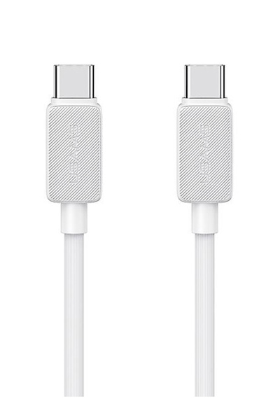 Usams Καλώδιο USB-C σε USB-C US-SJ691, 60W, 480Mbps, 1μ, λευκό