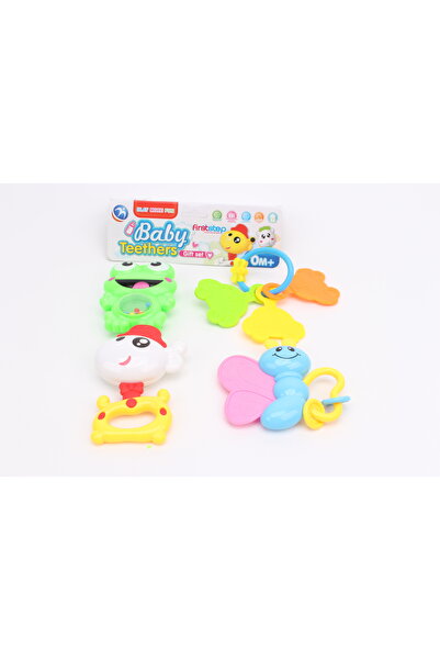 First Step Baby Rattle Set 4PCS BM6004-1B25 – Multi-Color Sensory Development...