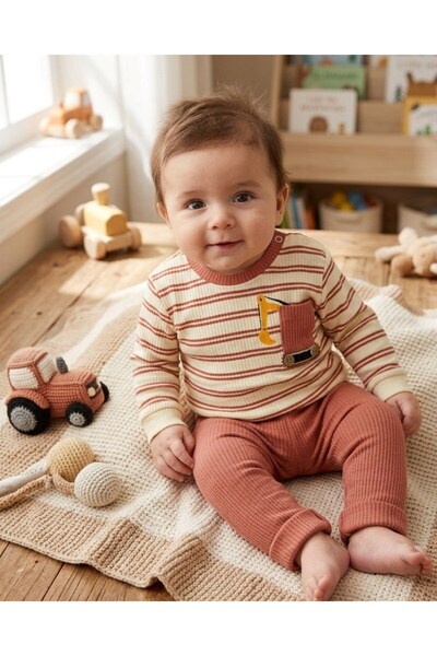 voyyo kids baby 100% قطن، للأطفال الذكور من عمر 0-3-6-9-12 شهرًا، طقم أطفال م...