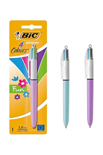 Bic Διασκεδαστικό στυλό διαρκείας 4 χρωμάτων, μύτη 1mm, πολύχρωμο μελάνι, διά...