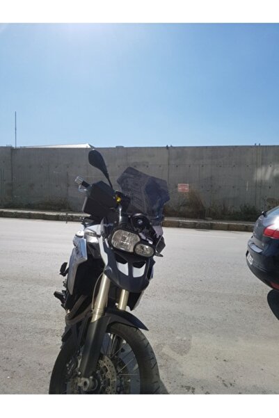 ZEUS MOTOR Bmw F800 F650 Uyumlu Uzun Cam Koyu Füme 45Cm 4Mm Motosiklet Camı