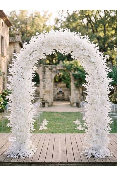 DİVA FLOWER EVENT Diva Flower Yapay Beyaz Benjamin & SOĞUT Yapraklı Tag Çiçeğ...