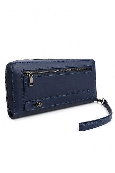 GOCCE DERİ Drago Genuine Leather Handbag – with Zipper and Wrist Strap