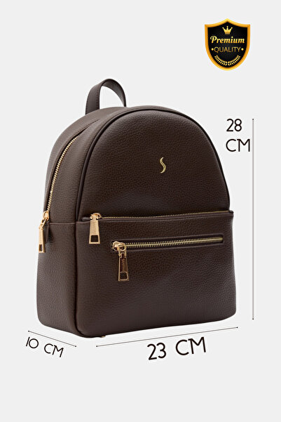 Santini Collection Backpack Women's Backpack Leather Small Travel Backpack Ha...
