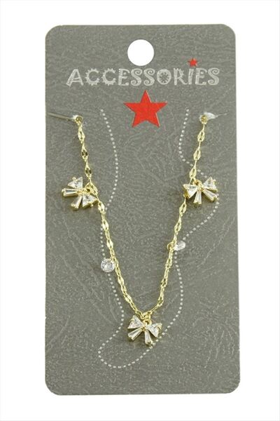 Generic Brand Fiyong Zircon Stone Luxury Steel Anklet - Yellow