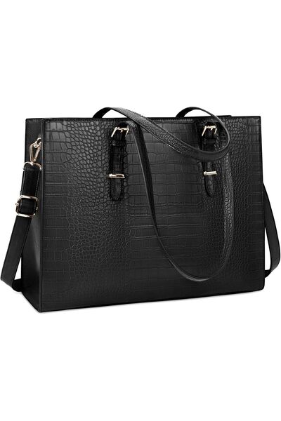 Lubardy Laptop Bag for Women 15.6 inch Laptop Tote Bag Leather Classy Compute...