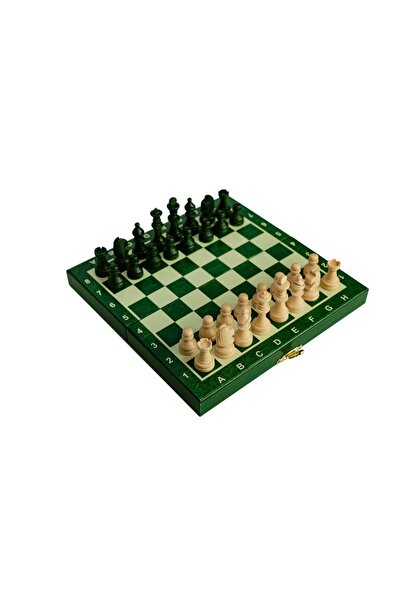Sunrise Chess & Games MAGNETIC wooden mini chess (20cm) - green
