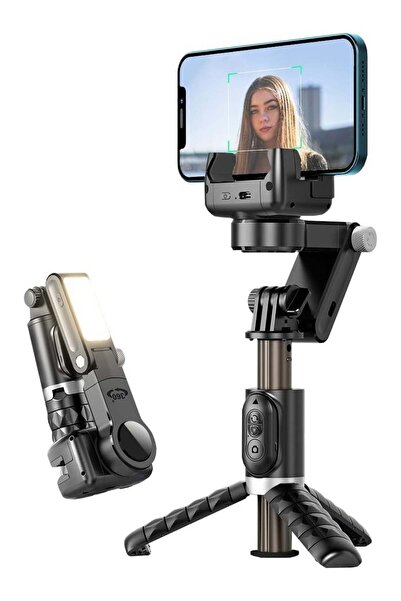 Generic 4 in 1 Selfie Stick, Portable Tripod Gimbal stabilizer with Built-In ...
