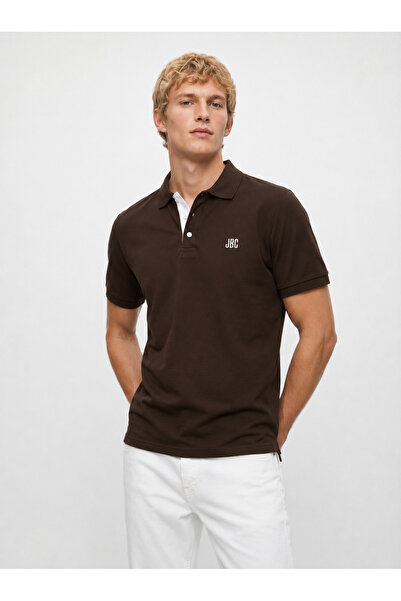 JBC Men's Embroidered Polo Collar T-Shirt 100% Cotton Regular Fit Premium Sho...