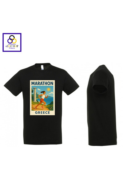 eCult Hub eC T-shirt Marathon 8 - Μαύρο