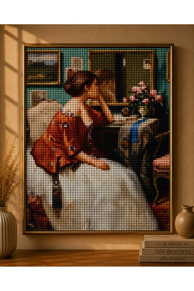 DNZt 5D Diamond Painting 50x40 cm Elmas Mozaik Boncuklu Taşlı Goblen Pano Tab...