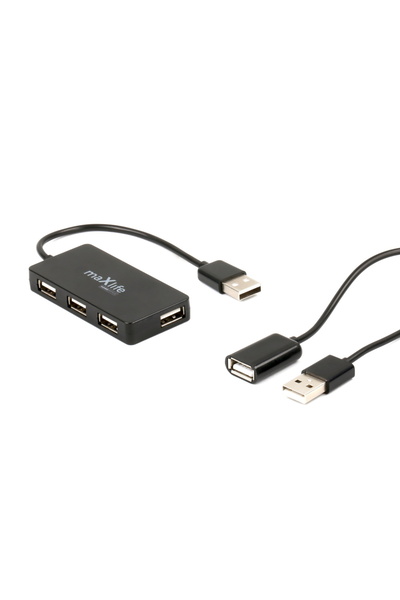 OEM Maxlife Home Office USB 2.0 Hub (4xUSB 0,15m) + Καλώδιο επέκτασης 1,5 m σ...