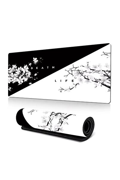 Mcstorey XXL Oyuncu Mouse Pad 90x40 cm 3 mm Dikişli Kaymaz Taban Büyük Masaüs...
