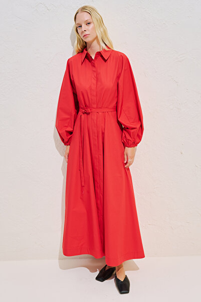 Manuka Edith Shirt Dress Red