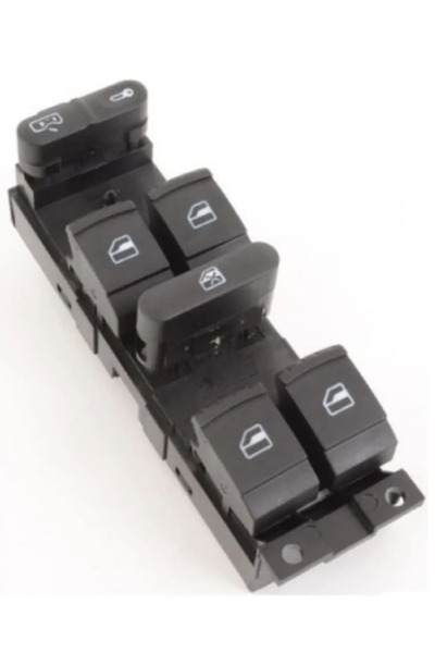 İthal Cam Açma Düğmesi Sol 4lü ( 9 Pin ) Golf 5 2004-2008 Jetta 3 2005-2011