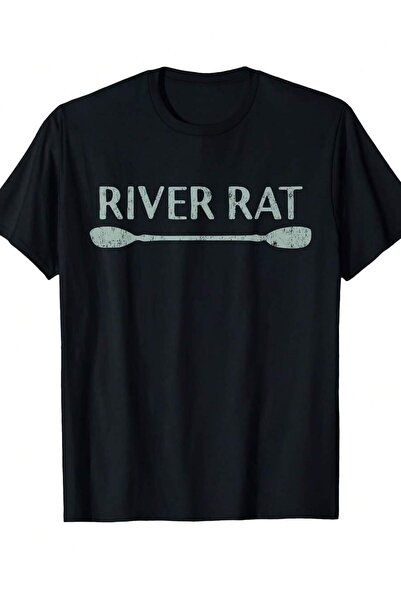 KYMC07 Men'S T-Shirt Featuring River Otter Theme Kayaking Canoeing - Fun Desi...