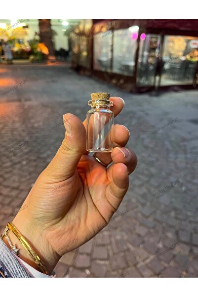 Genel Markalar 50 ADET 4 CM MANTAR TIPALI CAM ŞİŞE