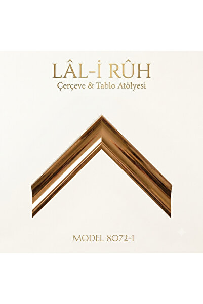 Laliruh Tablo Parlak Altın Dekoratif PVC Çerçeve - Model 8072-1