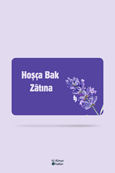 Bi Dünya Haber Hoşça Bak Zâtına (Koyu Mor) Temalı Buzdolabı Magneti Mutfak Sü...