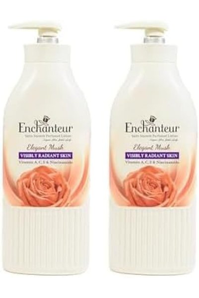 ENCHANTEUR Satin Smooth- Elegant Musk Lotion With Aloe Vera & Olive Butter Fo...