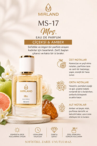 MS17 50 ML ÇİÇEKSİ, AMBER KADIN PARFÜM