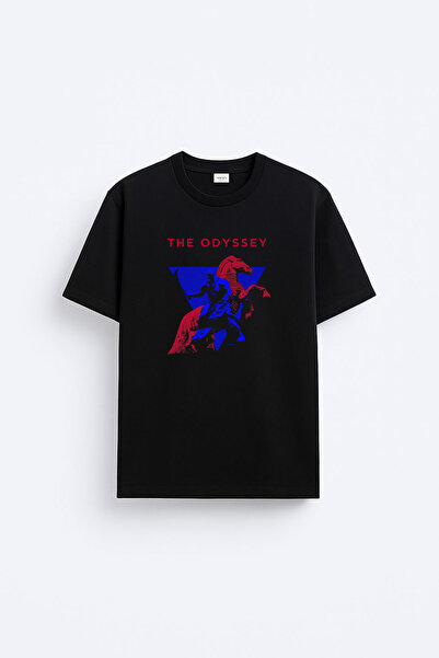 cesita The Odyssey Printed Cotton Black T-Shirt