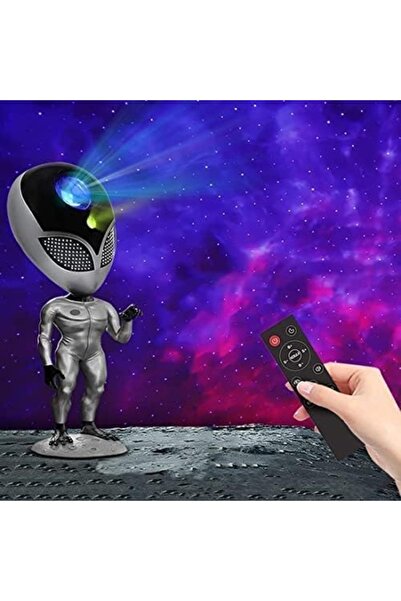 EN SİGA Hoparlörlü Uzaylı Galaksi Projektörü 8 Nebula Modlu Uzaktan Kumandalı