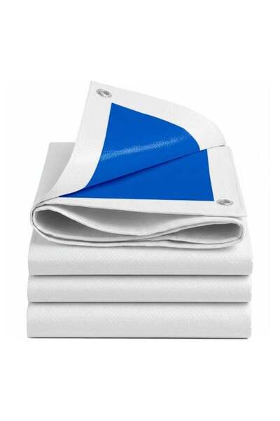 Duravel Heavy Duty Tarpaulin Sheet White Tarp Multi Purpose UV Resistant Wate...