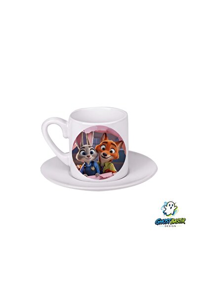 Ghostbastır Design Zootropolis Nick and Judy Turkish Coffee Cup 0193