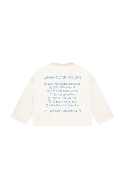 lethestudios Summer Rouitne Baskılı Uzun Kollu Basic T-Shirt