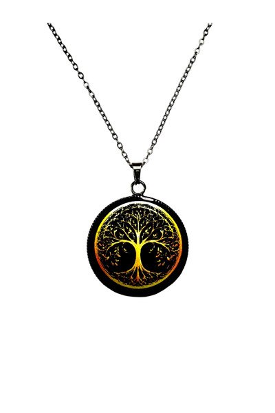 Oxolux, Lavinia Tree of Life necklace, in gift box, contrasting design, women...