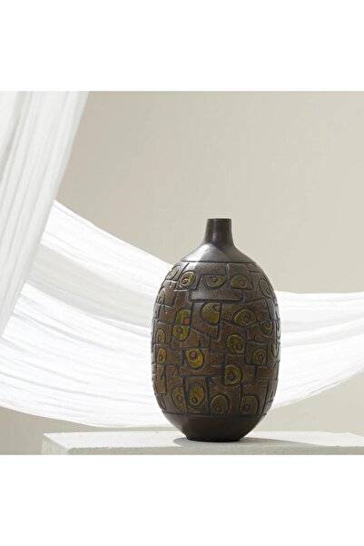 Generic Afro Terracotta Vase - 37 cm