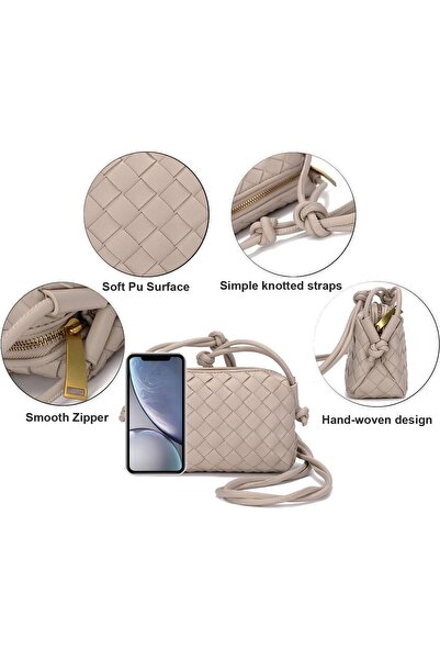 Generic UPSONG Woven Crossbody Bags for Women, Fashion Leather