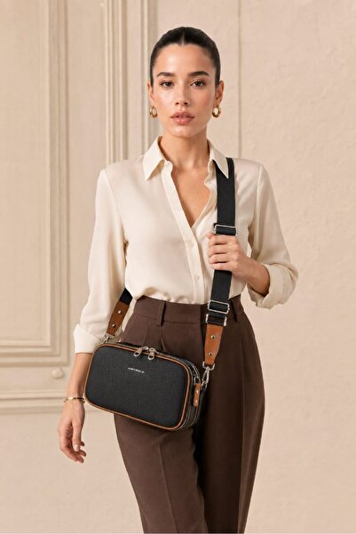 Just Polo Women's Hand and Shoulder Bag with Double Zipper, Multi-Compartment...