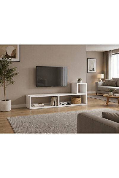 Sheila Concept OSLO Beyaz Modüler Çok Amaçlı Raf Ünitesi | TV Ünitesi | Kitap...