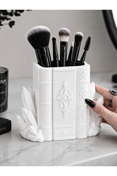 Belupa Gothic Book Design Makeup Brush Holder Pen Holder Organizer Crystal De...