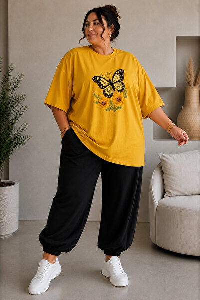 Rubonia Women's Plus Size Oversize 2-Piece Tracksuit Set Printed Comfortable ...