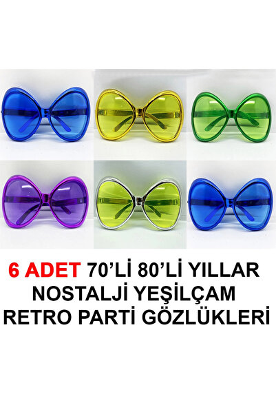 Lovesta Home نظارات الحفلات Yeşilcam Retro 6 وحدات