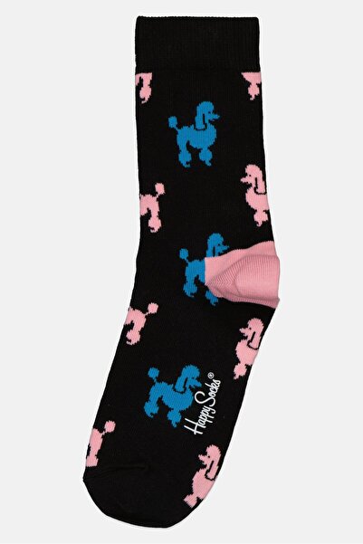 Happy Socks زوج واحد من جوارب بودل كرو للأولاد، باللون الأسود